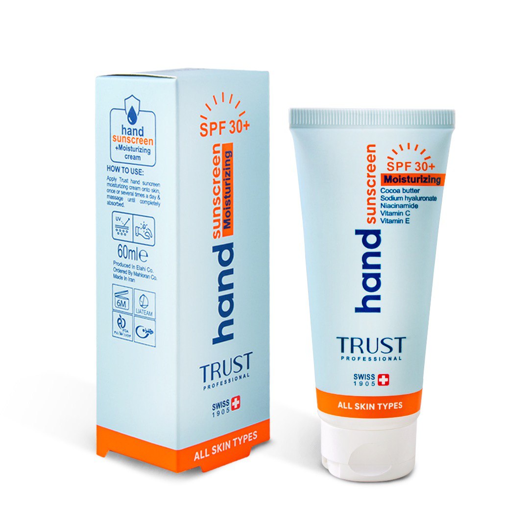 کرم تخصصی دست ضدآفتاب وآبرسان SPF30  بی رنگ حجم (60 میل)
